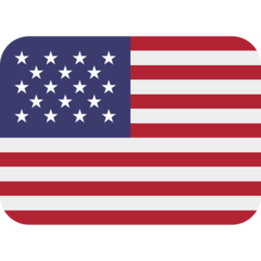 Como o emoji do Bandeira: Estados Unidos é exibido no Twitter.