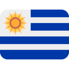 Como o emoji do Bandeira: Uruguai é exibido no Twitter.