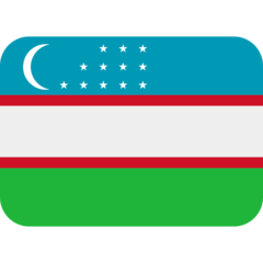 How Flag: Uzbekistan emoji looks on Twitter.