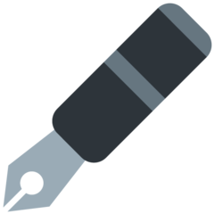 How Fountain Pen emoji looks on Twitter.