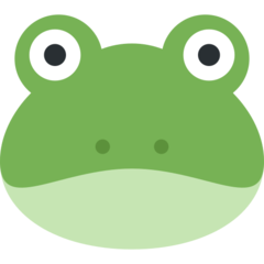 Bagaimana Katak emoji terlihat di Twitter.