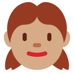 A quoi ressemblent les emoji Fille: peau légèrement mate sur Twitter.