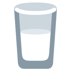 How Glass of Milk emoji looks on Twitter.