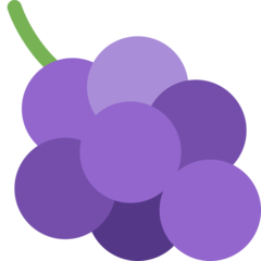 Como o emoji do Uvas é exibido no Twitter.