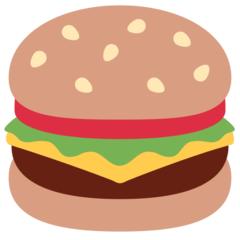 Wie Hamburger Emoji auf Twitter aussieht.