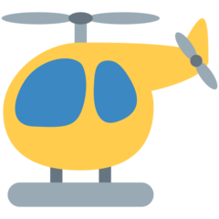 Bagaimana emoji Helikopter kelihatan di Twitter.