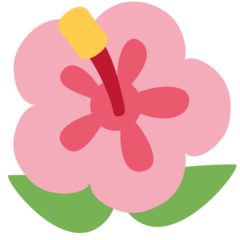 Hvordan Hibiscus emoji ser ud på Twitter.