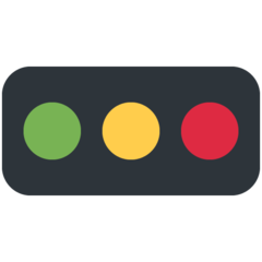 How Horizontal Traffic Light emoji looks on Twitter.