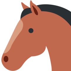 A quoi ressemblent les emoji Tête de cheval sur Twitter.