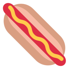 How Hot Dog emoji looks on Twitter.