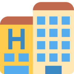 How Hotel emoji looks on Twitter.