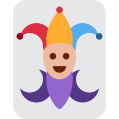 Como o emoji do Curinga é exibido no Twitter.