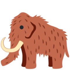 Hvordan Mammut emoji ser ud på Twitter.