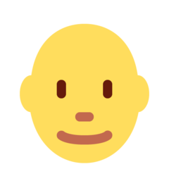 How Man: Bald emoji looks on Twitter.