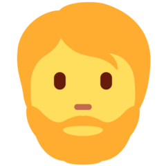 Como o emoji do Homem: barba é exibido no Twitter.