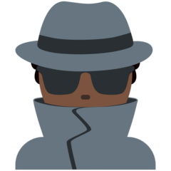 How Man Detective: Dark Skin Tone emoji looks on Twitter.