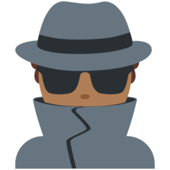 How Man Detective: Medium-Dark Skin Tone emoji looks on Twitter.