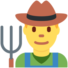 How Man Farmer emoji looks on Twitter.