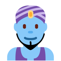 How Man Genie emoji looks on Twitter.