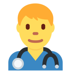 How Man Health Worker emoji looks on Twitter.