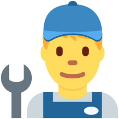 How Man Mechanic emoji looks on Twitter.