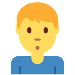 A quoi ressemblent les emoji Homme qui boude sur Twitter.