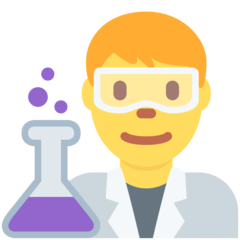 How Man Scientist emoji looks on Twitter.