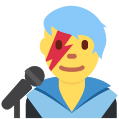 Como o emoji do Cantor homem é exibido no Twitter.