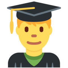 Bagaimana Sarjana pria emoji terlihat di Twitter.