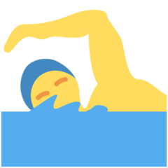 Yüzen erkek emojisi Twitter üzerinde nasıl görünüyor.