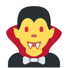 A quoi ressemblent les emoji Vampire homme sur Twitter.