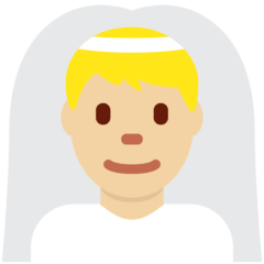 A quoi ressemblent les emoji Homme avec voile: peau moyennement claire sur Twitter.