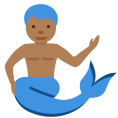 A quoi ressemblent les emoji Triton: peau mate sur Twitter.