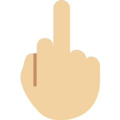 How Middle Finger: Medium-Light Skin Tone emoji looks on Twitter.