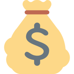 How Money Bag emoji looks on Twitter.