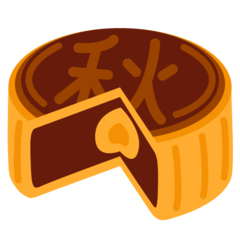 How Moon Cake emoji looks on Twitter.