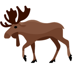 How Moose emoji looks on Twitter.