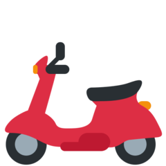 Bagaimana Motor skuter emoji terlihat di Twitter.