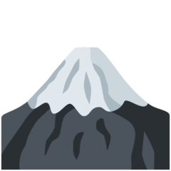 Bagaimana emoji Gunung fuji kelihatan di Twitter.