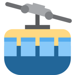 How Mountain Cableway emoji looks on Twitter.