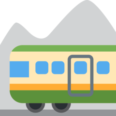 How Mountain Railway emoji looks on Twitter.