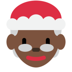 How Mrs. Claus: Dark Skin Tone emoji looks on Twitter.