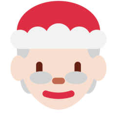 How Mrs. Claus: Light Skin Tone emoji looks on Twitter.