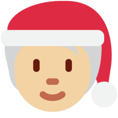 Cómo se ve el emoji Noel: tono de piel claro medio en Twitter.