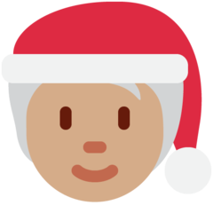 A quoi ressemblent les emoji Santa: peau légèrement mate sur Twitter.