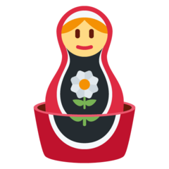 Hur Ryska dockor emoji ser ut på Twitter.