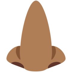 How Nose: Medium-Dark Skin Tone emoji looks on Twitter.