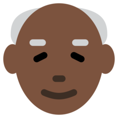 How Old Man: Dark Skin Tone emoji looks on Twitter.