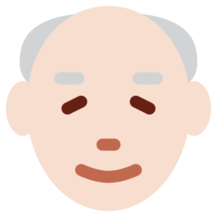 How Old Man: Light Skin Tone emoji looks on Twitter.