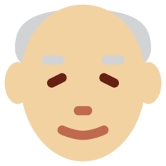 How Old Man: Medium-Light Skin Tone emoji looks on Twitter.